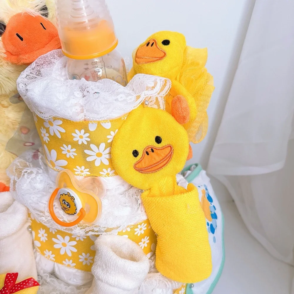 Yellow Duck Baby Diaper Cake
